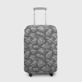 Чехол для чемодана 3D с принтом Булыжник в Санкт-Петербурге, 86% полиэфир, 14% спандекс | двустороннее нанесение принта, прорези для ручек и колес | cobblestone | maincraft | minecraft | булыга | булыжник | камень | майн | майнкрафт | текстура