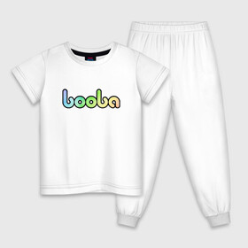 Детская пижама хлопок с принтом BOOBA LOGO | БУБА ЛОГО (Z) в Санкт-Петербурге, 100% хлопок |  брюки и футболка прямого кроя, без карманов, на брюках мягкая резинка на поясе и по низу штанин
 | baby | booba | buba | gnom | logo | буба | гном | гномик | детям | для ребенка | лого | логотип | мультик | ребенку