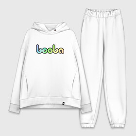 Женский костюм хлопок Oversize с принтом BOOBA LOGO | БУБА ЛОГО (Z) в Санкт-Петербурге,  |  | baby | booba | buba | gnom | logo | буба | гном | гномик | детям | для ребенка | лого | логотип | мультик | ребенку