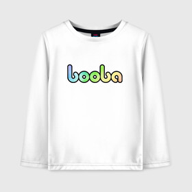 Детский лонгслив хлопок с принтом BOOBA LOGO | БУБА ЛОГО (Z) в Санкт-Петербурге, 100% хлопок | круглый вырез горловины, полуприлегающий силуэт, длина до линии бедер | baby | booba | buba | gnom | logo | буба | гном | гномик | детям | для ребенка | лого | логотип | мультик | ребенку