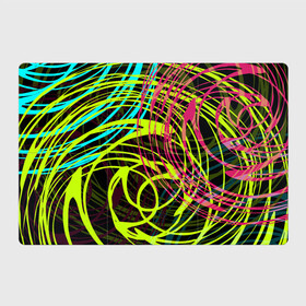 Магнитный плакат 3Х2 с принтом Разноцветные спирали  в Санкт-Петербурге, Полимерный материал с магнитным слоем | 6 деталей размером 9*9 см | абстрактный | желтый | круги | модный | молодежный | разводы | разноцветная абстракция | розовый | современный | спирали | черный