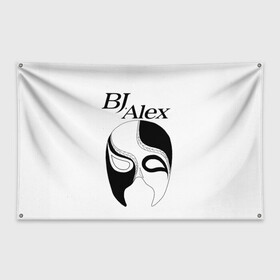 Флаг-баннер с принтом Маска BJ Alex в Санкт-Петербурге, 100% полиэстер | размер 67 х 109 см, плотность ткани — 95 г/м2; по краям флага есть четыре люверса для крепления | alex | bj | bj alex | алекс | ан джи вон | аниме | дживон | маска | сенен ай | стример