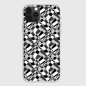 Чехол для iPhone 12 Pro Max с принтом Черно-белый абстрактный узор в Санкт-Петербурге, Силикон |  | абстрактный | геометрический | модный | молодежный | монохромный | простой | черный и белый