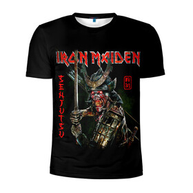 Мужская футболка 3D спортивная с принтом Iron Maiden, Senjutsu в Санкт-Петербурге, 100% полиэстер с улучшенными характеристиками | приталенный силуэт, круглая горловина, широкие плечи, сужается к линии бедра | Тематика изображения на принте: iron maiden | senjutsu | айрон мейден | группы | музыка | рок | самурпй | хеви метал | череп