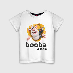 Детская футболка хлопок с принтом Буба и Лола в Санкт-Петербурге, 100% хлопок | круглый вырез горловины, полуприлегающий силуэт, длина до линии бедер | booba | loola | буба | домовой | крыса | лола