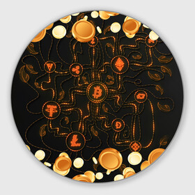 Коврик для мышки круглый с принтом Криптовалюта | Crypto (Z) в Санкт-Петербурге, резина и полиэстер | круглая форма, изображение наносится на всю лицевую часть | binance coin | bitcoin | blockchain | btc | cardano | crypto | ethereum | litecoin | polkadot | tether | xrp | биткоин | блокчейн | валюта | деньги | криптовалюта | майнер | майнинг | цифровая валюта | цифровое золото | эфир