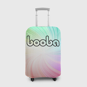 Чехол для чемодана 3D с принтом BOOBA LOGO | БУБА ЛОГО (Z) в Санкт-Петербурге, 86% полиэфир, 14% спандекс | двустороннее нанесение принта, прорези для ручек и колес | baby | booba | buba | gnom | logo | буба | гном | гномик | детям | для ребенка | лого | логотип | мультик | ребенку
