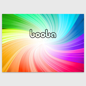 Поздравительная открытка с принтом BOOBA LOGO | БУБА ЛОГО (Z) в Санкт-Петербурге, 100% бумага | плотность бумаги 280 г/м2, матовая, на обратной стороне линовка и место для марки
 | Тематика изображения на принте: baby | booba | buba | gnom | logo | буба | гном | гномик | детям | для ребенка | лого | логотип | мультик | ребенку
