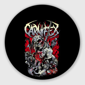 Коврик для мышки круглый с принтом Carnifex в Санкт-Петербурге, резина и полиэстер | круглая форма, изображение наносится на всю лицевую часть | carnifex | die without hope | graveside confessions | world war x | группы | дэткор | карнифекс | музыка | рок