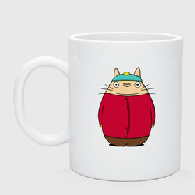 Кружка керамическая с принтом Totoro Cartman в Санкт-Петербурге, керамика | объем — 330 мл, диаметр — 80 мм. Принт наносится на бока кружки, можно сделать два разных изображения | Тематика изображения на принте: ghibli | japan | nature | neigbor | neighbour | totoro | анимация | аниме | гибли | друг | животные | лес | милый | мир | миядзаки | мой сосед тоторо | мульт | мультфильм | природа | сосед | тоторо | хаяо | хранитель | япония