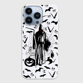 Чехол для iPhone 13 Pro с принтом Хэллоуин, Grim Reaper в Санкт-Петербурге,  |  | Тематика изображения на принте: bat | death | ghost | halloween | horror | spiderweb | вампиры | летучая мышь | летучие мыши | нечистая сила | нечисть | пауки | паутина | привидение | призрак | страшный | тыква | тьма | хеллоуин | хоррор | хэллоуин