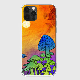 Чехол для iPhone 12 Pro Max с принтом Заколдованный лес в Санкт-Петербурге, Силикон |  | акварель | глитч грибы | грибы | грибы нарисованные карандашом | листва | необычный лес | цветные грибы