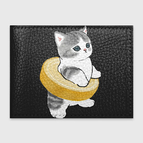 Обложка для студенческого билета с принтом Котёнок в бублике в Санкт-Петербурге, натуральная кожа | Размер: 11*8 см; Печать на всей внешней стороне | арт | бублик | кот | котёнок | кошка | милая кошка | милый кот | милый котёнок | пончик | рисунок
