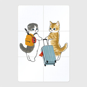Магнитный плакат 2Х3 с принтом Котики отправляются в отпуск в Санкт-Петербурге, Полимерный материал с магнитным слоем | 6 деталей размером 9*9 см | арт | катана | кот | котёнок | котики | коты | котята | кошка | кошки | милая кошка | милый кот | милый котёнок | отдых | отпуск | пончик | рисунок | рюкзак | чемодан | япония