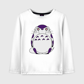 Детский лонгслив хлопок с принтом Totoro Frieza в Санкт-Петербурге, 100% хлопок | круглый вырез горловины, полуприлегающий силуэт, длина до линии бедер | dragon ball | frieza | ghibli | japan | nature | neigbor | totoro | анимация | аниме | гибли | друг | животные | лес | манга | милый | миядзаки | мой сосед тоторо | мульт | мультфильм | природа | сосед | торияма | тоторо | фриза