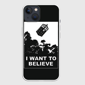 Чехол для iPhone 13 с принтом Я хочу верить в Санкт-Петербурге,  |  | doctor who | i want to believe | serial | доктор кто | путешествия во времени | секретные материалы | сериал | сериалы | фантастика