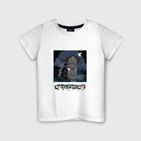 Детская футболка хлопок с принтом Amelie Poulain Амели ночь гном в Санкт-Петербурге, 100% хлопок | круглый вырез горловины, полуприлегающий силуэт, длина до линии бедер | ameli | amlie poulain | амели пулен | гном | ночь | фильм
