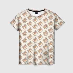 Женская футболка 3D с принтом Тарумару в Санкт-Петербурге, 100% полиэфир ( синтетическое хлопкоподобное полотно) | прямой крой, круглый вырез горловины, длина до линии бедер | genshin impact | taroumaru | арт | инадзума | пёс | рисунок | сиба ину | собака | тарумару