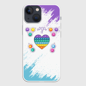 Чехол для iPhone 13 mini с принтом POP IT HEART в Санкт-Петербурге,  |  | pop it | popit | антистресс | игрушка | поп ит | попит | пузырчатая плёнка | пупырка | сердечко | сердце | симпл димпл | симплдимпл