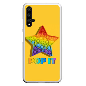 Чехол для Honor 20 с принтом POP IT STAR | ПОП ИТ ЗВЕЗДА в Санкт-Петербурге, Силикон | Область печати: задняя сторона чехла, без боковых панелей | Тематика изображения на принте: pop it | popit | антистресс | звезда | игрушка | поп ит | попит | пузырчатая плёнка | пупырка | симпл димпл | симплдимпл