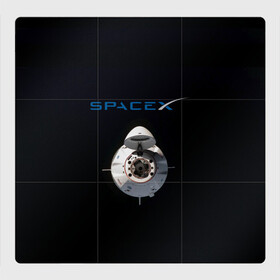Магнитный плакат 3Х3 с принтом SpaceX Dragon 2 в Санкт-Петербурге, Полимерный материал с магнитным слоем | 9 деталей размером 9*9 см | Тематика изображения на принте: rocket | ship | space | spaceship | spacex | икс | корабль | космический | космос | ракета | спейс