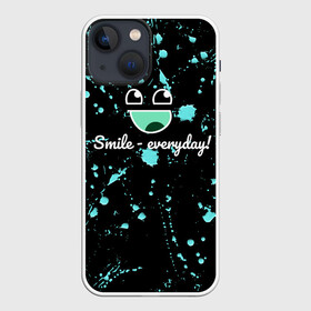 Чехол для iPhone 13 mini с принтом Smile Evereday   Улыбайся в Санкт-Петербурге,  |  | кислота | подарок | пятна | смайл | улыбка