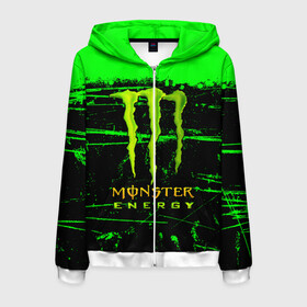 Мужская толстовка 3D на молнии с принтом MONSTER ENERGY NEON LOGO в Санкт-Петербурге, 100% полиэстер | длина до линии бедра, манжеты и пояс оформлены мягкой тканевой резинкой, двухслойный капюшон со шнурком для регулировки, спереди молния, по бокам два кармана | Тематика изображения на принте: monster | monster energy | монстер | монстер енерджи | монстер енэрджи | монстер энерджи | неон | энергетик | энергетический напиток