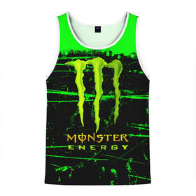 Мужская майка 3D с принтом MONSTER ENERGY NEON LOGO в Санкт-Петербурге, 100% полиэстер | круглая горловина, приталенный силуэт, длина до линии бедра. Пройма и горловина окантованы тонкой бейкой | monster | monster energy | монстер | монстер енерджи | монстер енэрджи | монстер энерджи | неон | энергетик | энергетический напиток