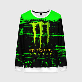 Женский свитшот 3D с принтом MONSTER ENERGY NEON LOGO в Санкт-Петербурге, 100% полиэстер с мягким внутренним слоем | круглый вырез горловины, мягкая резинка на манжетах и поясе, свободная посадка по фигуре | Тематика изображения на принте: monster | monster energy | монстер | монстер енерджи | монстер енэрджи | монстер энерджи | неон | энергетик | энергетический напиток