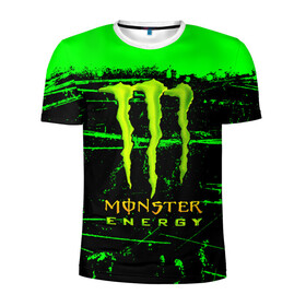Мужская футболка 3D спортивная с принтом MONSTER ENERGY NEON LOGO в Санкт-Петербурге, 100% полиэстер с улучшенными характеристиками | приталенный силуэт, круглая горловина, широкие плечи, сужается к линии бедра | monster | monster energy | монстер | монстер енерджи | монстер енэрджи | монстер энерджи | неон | энергетик | энергетический напиток