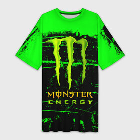 Платье-футболка 3D с принтом MONSTER ENERGY NEON LOGO в Санкт-Петербурге,  |  | Тематика изображения на принте: monster | monster energy | монстер | монстер енерджи | монстер енэрджи | монстер энерджи | неон | энергетик | энергетический напиток