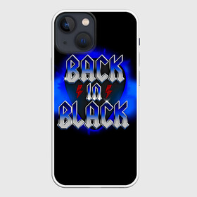 Чехол для iPhone 13 mini с принтом BACK in BLACK AC DC в Санкт-Петербурге,  |  | ac dc | acdc | acdc ас дс | angus | back in black | highway to hell | mckinnon | you | австралийская | ангус янг | ас дс | асдс | блюз | в форме | гитара | группа | крис слэйд | метал | молния | музыка | певец | рок | рок н ролл | стиви янг