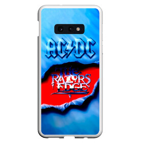 Чехол для Samsung S10E с принтом AC/DC - The Razor’s Edge в Санкт-Петербурге, Силикон | Область печати: задняя сторона чехла, без боковых панелей | ac dc | acdc | acdc ас дс | angus | back in black | highway to hell | mckinnon | you | австралийская | ангус янг | ас дс | асдс | блюз | в форме | гитара | группа | крис слэйд | метал | молния | музыка | певец | рок | рок н ролл | стиви янг