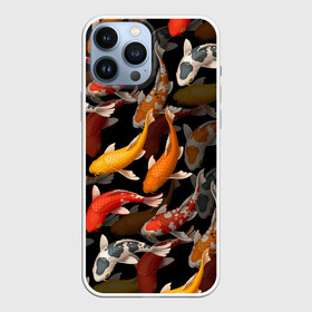 Чехол для iPhone 13 Pro Max с принтом Карпы кои | Японские карпы в Санкт-Петербурге,  |  | восточные карпы | восточные рыбки | западные карпы | западные рыбы | карпы | карпы кои | кои | морские жители | рыбы | рыбы паттерн | японские карпы | японские кои