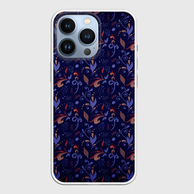 Чехол для iPhone 13 Pro с принтом Абстрактный растительный узор в Санкт-Петербурге,  |  | абстракция | дудл | дудлинг | дудлы | завитки | завитушки | орнамент | растительный | узор | узорчик | хохлома | цветочный