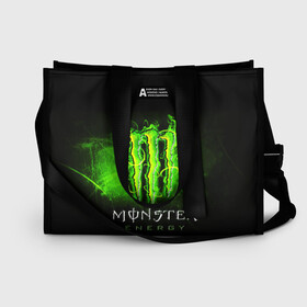 Сумка-шоппер 3D с принтом MONSTER ENERGY NEON | НЕОН в Санкт-Петербурге, 100% полиэстер | застегивается на металлическую кнопку; внутренний карман застегивается на молнию. Стенки укреплены специальным мягким материалом, чтобы защитить содержимое от несильных ударов
 | monster | monster energy | монстер | монстер енерджи | монстер енэрджи | монстер энерджи | неон | энергетик | энергетический напиток