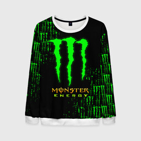 Мужской свитшот 3D с принтом MONSTER ENERGY NEON | МОНСТЕР в Санкт-Петербурге, 100% полиэстер с мягким внутренним слоем | круглый вырез горловины, мягкая резинка на манжетах и поясе, свободная посадка по фигуре | Тематика изображения на принте: monster | monster energy | монстер | монстер енерджи | монстер енэрджи | монстер энерджи | неон | энергетик | энергетический напиток