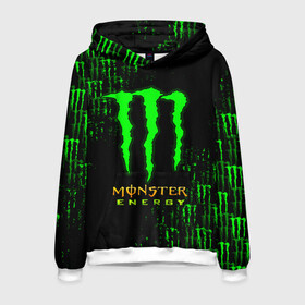 Мужская толстовка 3D с принтом MONSTER ENERGY NEON | МОНСТЕР в Санкт-Петербурге, 100% полиэстер | двухслойный капюшон со шнурком для регулировки, мягкие манжеты на рукавах и по низу толстовки, спереди карман-кенгуру с мягким внутренним слоем. | monster | monster energy | монстер | монстер енерджи | монстер енэрджи | монстер энерджи | неон | энергетик | энергетический напиток