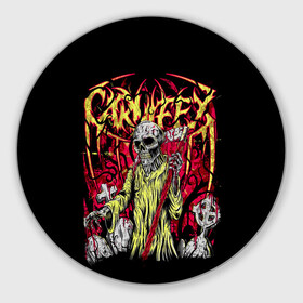 Коврик для мышки круглый с принтом Carnifex в Санкт-Петербурге, резина и полиэстер | круглая форма, изображение наносится на всю лицевую часть | carnifex | die without hope | graveside confessions | world war x | группы | дэткор | карнифекс | музыка | рок