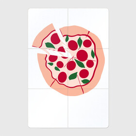 Магнитный плакат 2Х3 с принтом пицца и ломтик в Санкт-Петербурге, Полимерный материал с магнитным слоем | 6 деталей размером 9*9 см | быстро | вкусно | еда | италия | кухня | пицца | тесто