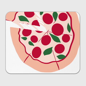 Коврик для мышки прямоугольный с принтом пицца и ломтик в Санкт-Петербурге, натуральный каучук | размер 230 х 185 мм; запечатка лицевой стороны | быстро | вкусно | еда | италия | кухня | пицца | тесто