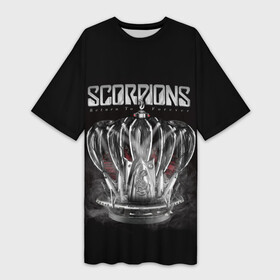 Платье-футболка 3D с принтом SCORPIONS в Санкт-Петербурге,  |  | chainge | forever | germany | grunge | king | metal | music | punk | return | rock | scorpions | wind | ветер | германия | гранж | корона | метал | панк | перемен | рок | скорпионс | хард рок