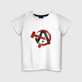Детская футболка хлопок с принтом АНАРХИЯ | ANARCHY (Z) в Санкт-Петербурге, 100% хлопок | круглый вырез горловины, полуприлегающий силуэт, длина до линии бедер | anarchy | riot | rock | анархизм | анархистская символика | анархия | безвластие | безначалие | безначальство | бунт | знаки | независимость | неподвластность | панки | рок | символ