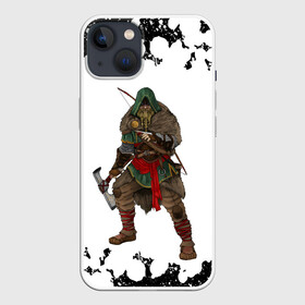 Чехол для iPhone 13 с принтом ASSASSIN S CREED VALHALLA (+спина) (Z) в Санкт-Петербурге,  |  | logo | slayer | valhalla | vikings | асасин | ассасин крид | ассассин | вальхалла | викинги | лого | логотип | тамплиеры