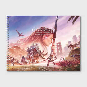 Альбом для рисования с принтом Элой Horizon Forbidden West DE в Санкт-Петербурге, 100% бумага
 | матовая бумага, плотность 200 мг. | Тематика изображения на принте: aloy | bow | dinosaur | games | horizon forbidden west | hunt | nextgen | playstation 5 | ps5 | robot | zero dawn | горизонт | динозавр | запретный запад | игры | лук | некстген | нулевой рассвет | охота | плейстейшен 5 | пс5 | робот | элой