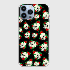 Чехол для iPhone 13 Pro Max с принтом Черепа и розы   Skull and Roses в Санкт-Петербурге,  |  | death | gothic | halloween | horror | roses | skeleton | skillet | skull | готика | готические | жуткий | кости | красные розы | листья | скелет | хеллоуин | хоррор | хэллоуин | цветы | череп | черепа в розах | черепа и розы | черепа с