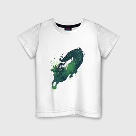 Детская футболка хлопок с принтом Зверь леса в Санкт-Петербурге, 100% хлопок | круглый вырез горловины, полуприлегающий силуэт, длина до линии бедер | арт | лес | лось | олень | рисунок | светлячки | светлячок | фантастический зверь | фантастическое животное