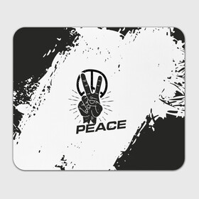 Коврик для мышки прямоугольный с принтом Peace | Мир (Z) в Санкт-Петербурге, натуральный каучук | размер 230 х 185 мм; запечатка лицевой стороны | anarchy | hippies | peace | анархизм | анархия | два пальца | знак | знаки | любовь | мир | хиппи