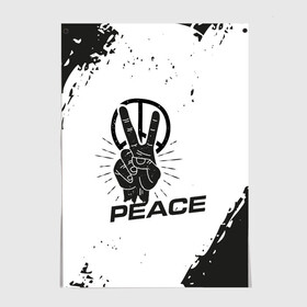 Постер с принтом Peace | Мир (Z) в Санкт-Петербурге, 100% бумага
 | бумага, плотность 150 мг. Матовая, но за счет высокого коэффициента гладкости имеет небольшой блеск и дает на свету блики, но в отличии от глянцевой бумаги не покрыта лаком | anarchy | hippies | peace | анархизм | анархия | два пальца | знак | знаки | любовь | мир | хиппи