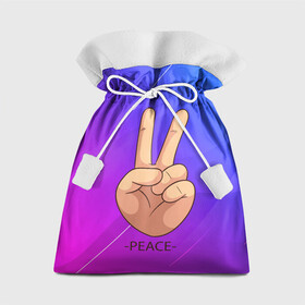 Подарочный 3D мешок с принтом ВСЕМ МИР | PEACE (Z) в Санкт-Петербурге, 100% полиэстер | Размер: 29*39 см | anarchy | hippies | peace | анархизм | анархия | два пальца | знак | знаки | любовь | мир | мир всем | хиппи